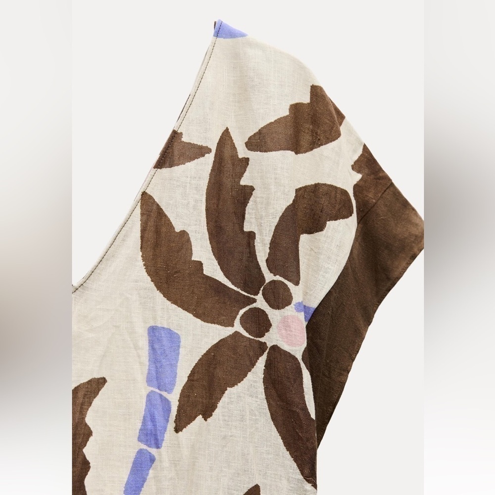 New ZARA Linen Blend Tunic Dress ZW Collection - Picture 8 of 9
